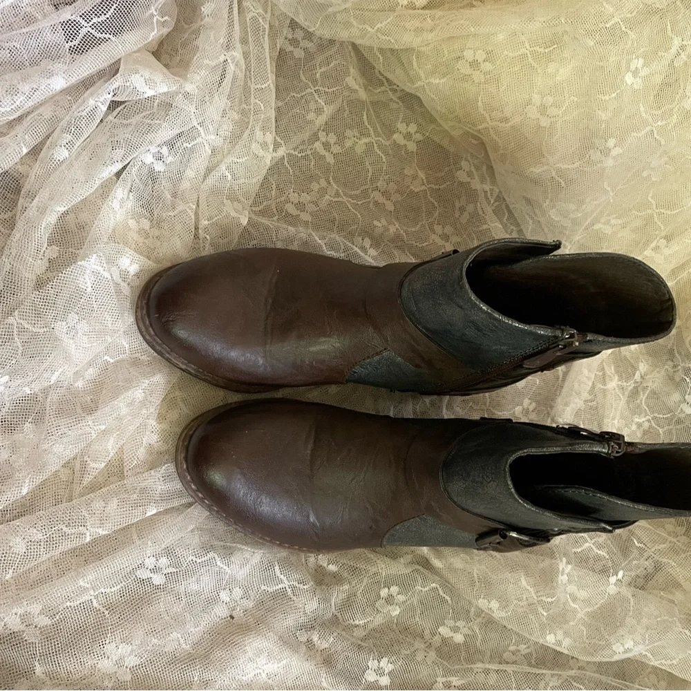Women's Brown Leather Ankle Boots